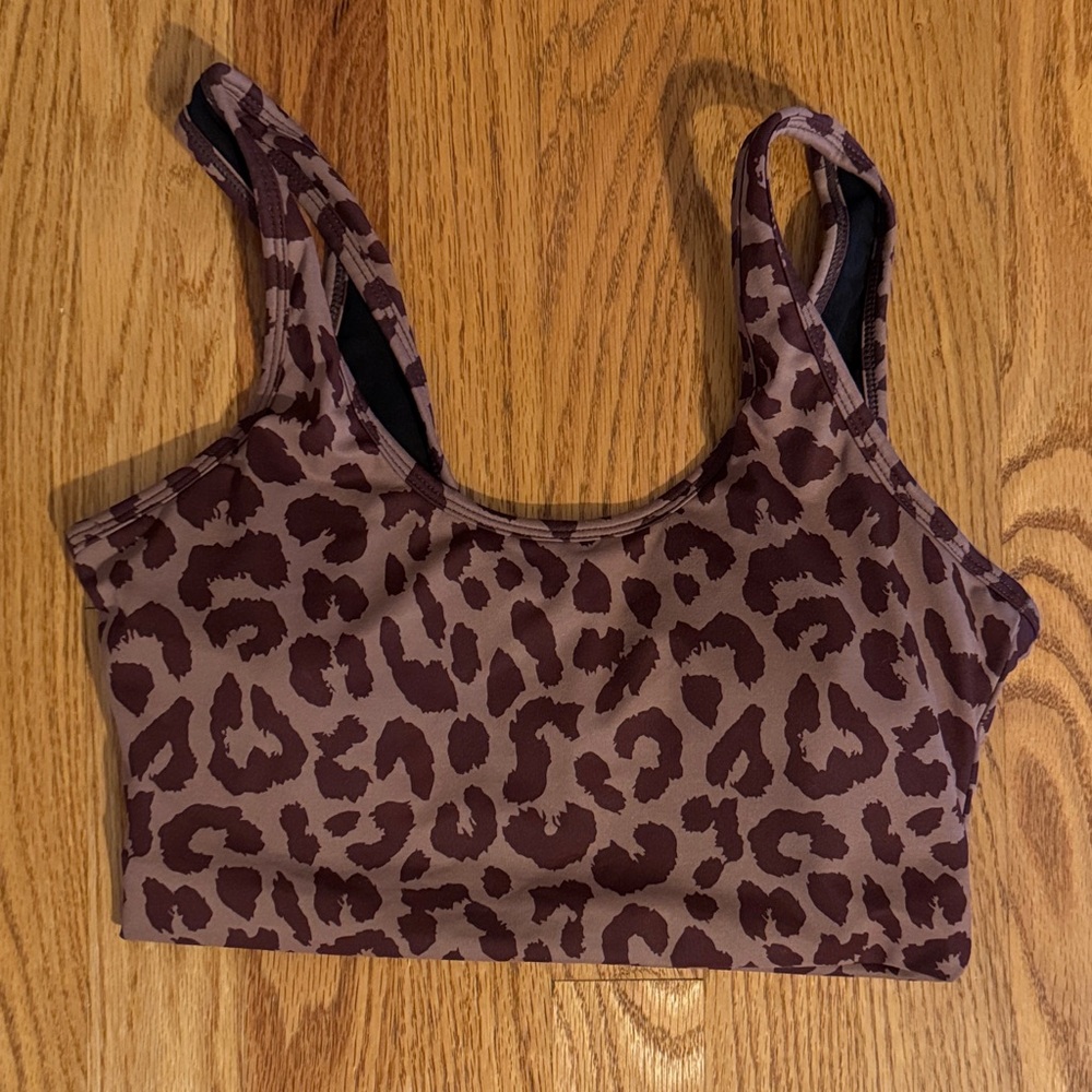 Balance Athletica Brown Leopard Sports Bra